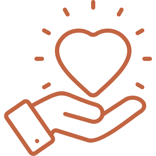 une main qui porte un coeur